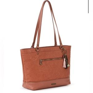 Sakroots Arcadia Floral Embossed Recycled Vegan Leather Metro Tote Bag